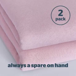 Silentnight Safe Nights 2 Pack Fitted Sheet, Moses Basket - Pink -Sienna Store 0dfsctnpi00 10
