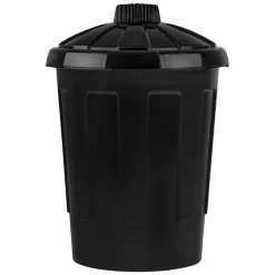 Wham Dustbin With Secure Lid 80 Litre - Black