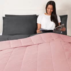 Brentfords Weighted Blanket Quilted - Blush Pink
