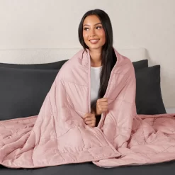 Brentfords Weighted Blanket Quilted - Blush Pink -Sienna Store bbwepldbl3new