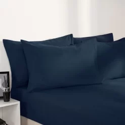 Brentfords Plain Duvet Cover Set - Navy -Sienna Store bdhspolnv 5s