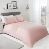 Brentfords Teddy Fleece Panel Duvet Cover Set - Blush