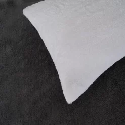 Brentfords Teddy Fleece Reversible Duvet Cover Set - Charcoal/White 12 Brentfords Teddy Fleece Reversible Duvet Cover Set - Charcoal/White -Sienna Store bdhstrecw 6s