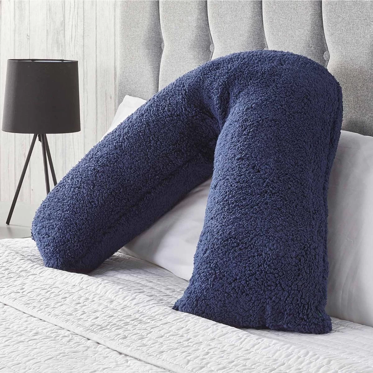 Huggleland Teddy V Shape Pillow - Navy 1 Huggleland Teddy V Shape Pillow - Navy