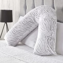 Huggleland Zebra V Shape Cushion - Grey/White