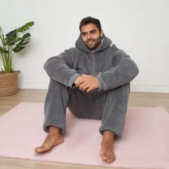 Dreamscene Sherpa Fleece Pyjama Set - Charcoal -Sienna Store bgpjcorch 5s