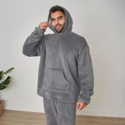 Dreamscene Sherpa Fleece Pyjama Set - Charcoal -Sienna Store bgpjcorch 6s