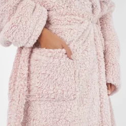 Brentfords Teddy Marl Dressing Gown - Blush -Sienna Store bgtepldbl 5s