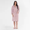 Brentfords Waffle Fleece Dressing Gown, One Size - Blush