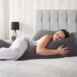 Huggleland Teddy Bolster Pillow - Charcoal -Sienna Store bolster1 5