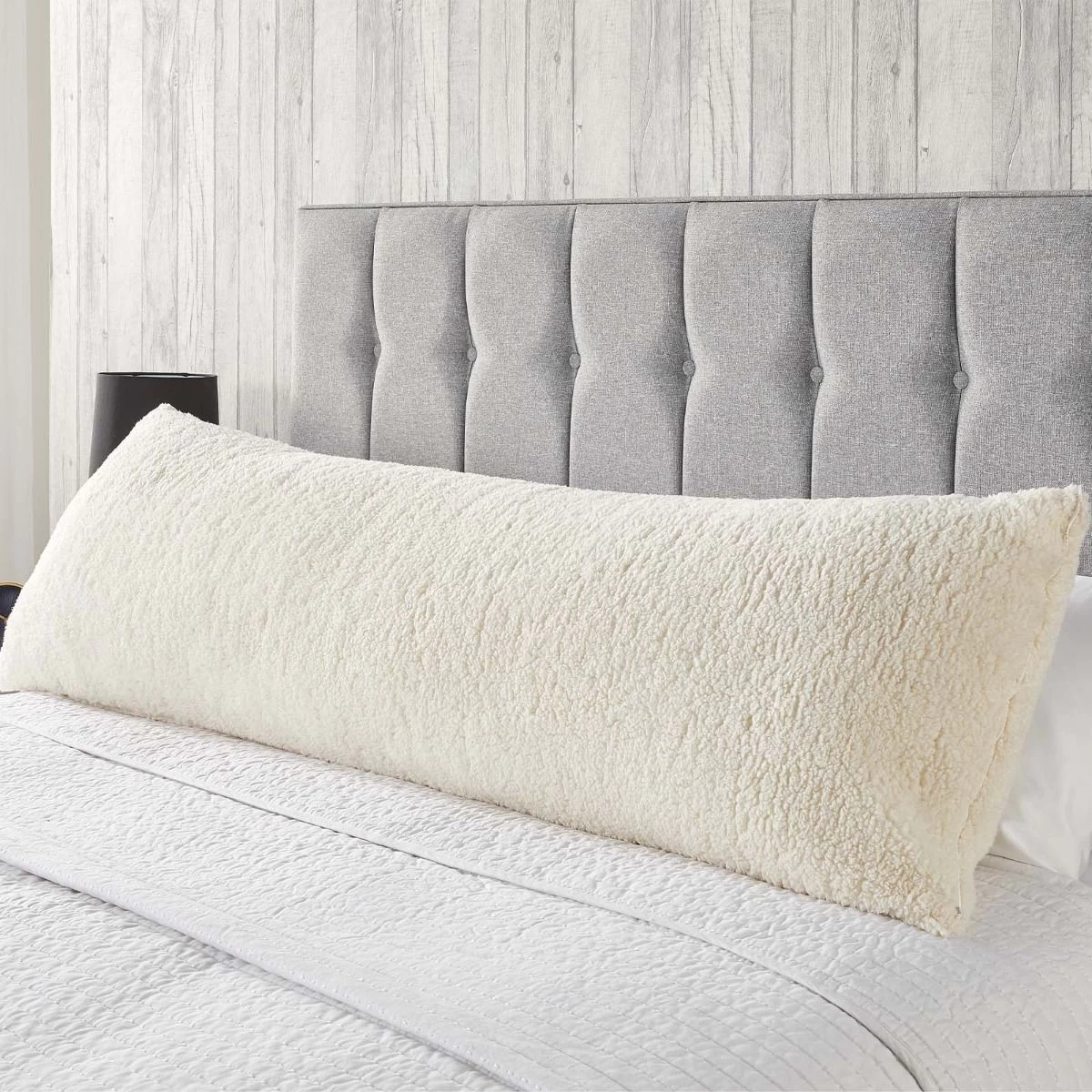 Huggleland Teddy Bolster Pillow - Cream 1 Huggleland Teddy Bolster Pillow - Cream