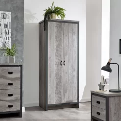 Sienna Store -Sienna Store bos3pcgry boston 3pc bedroom set 2drrobe grey rms 01