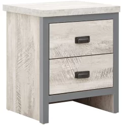 Boston 4 Piece Bedroom Furniture Set - Grey -Sienna Store bos4pcgry boston 4pc br set 2drw bedside grey co 02