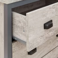 Boston 4 Piece Bedroom Furniture Set - Grey -Sienna Store bos4pcgry boston 4pc br set 4drw chest grey co 05