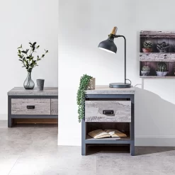 Boston Lamp Table - Grey