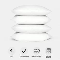 Brentfords Medium Support Pillow - 4 Pack