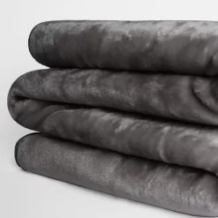 Dreamscene Faux Fur Mink Throw - Charcoal -Sienna Store dbmipldcl11 2s 3