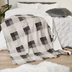 Dreamscene Tartan Fleece Throw, 150 X 180cm - Grey 9 Dreamscene Tartan Fleece Throw, 150 X 180cm - Grey -Sienna Store dbshwingy 6s
