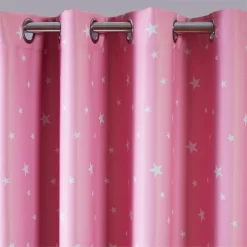 Dreamscene Stars Blackout Eyelet Curtains - Blush Pink -Sienna Store dcbestr curtains eyelet blackout star blush sw x2 4