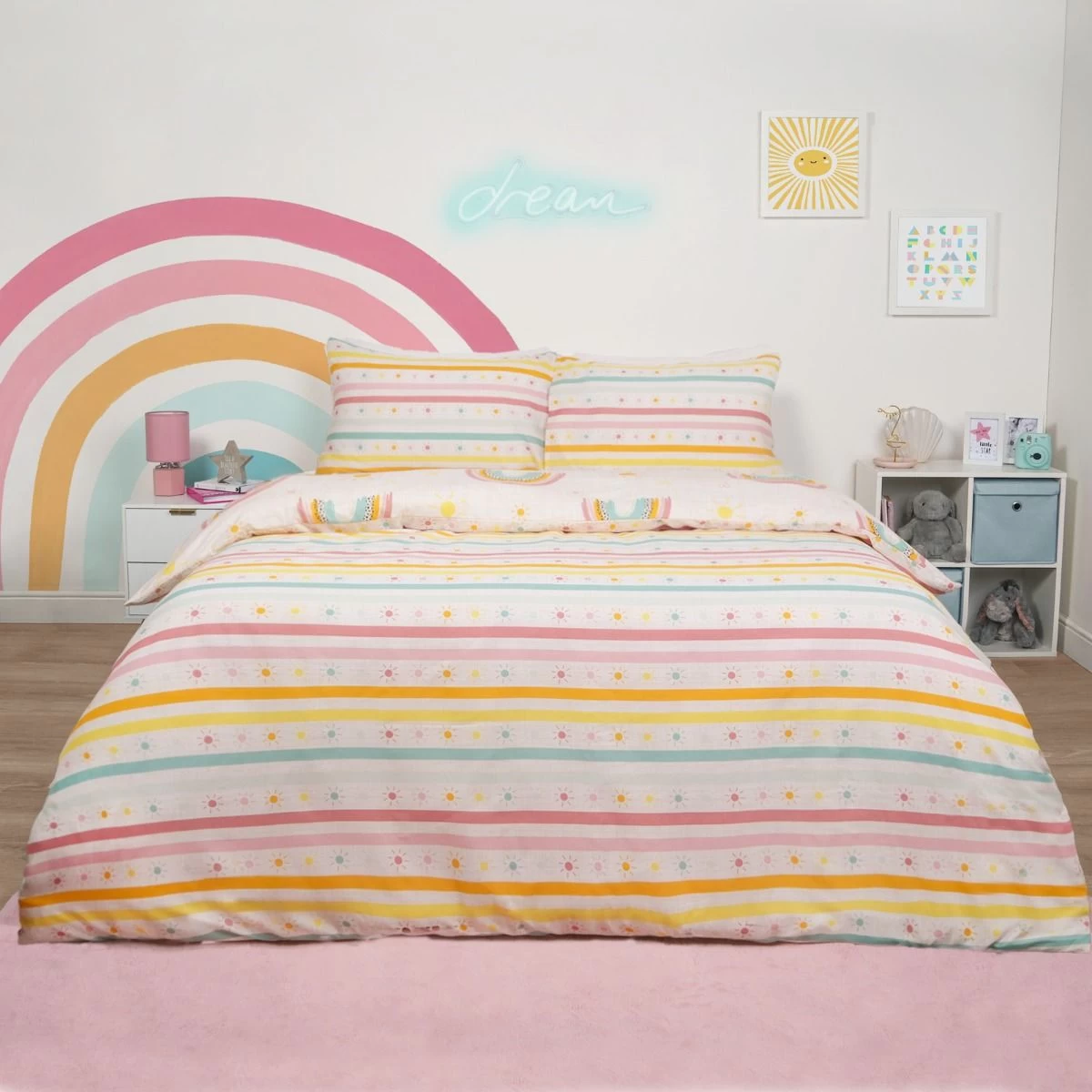 Dreamscene Rainbow Print Duvet Set, Multi - Junior 3 Dreamscene Rainbow Print Duvet Set, Multi - Junior - Image 3