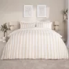 Dreamscene Striped Duvet Cover Set - Natural