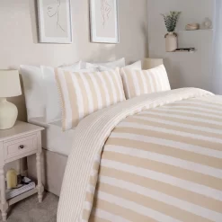 Dreamscene Striped Duvet Cover Set - Natural -Sienna Store ddhsstrna 4s 2