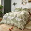 Dreamscene Textured Geo Duvet Set - Sage