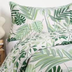 Dreamscene Tropical Print Duvet Set - Sage -Sienna Store ddhstrpsg 04