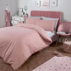 Pom Pom Duvet Set - Blush -Sienna Store ddmfpom pom pom duvet set blush ss2 1