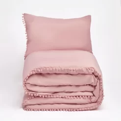 Pom Pom Duvet Set - Blush -Sienna Store ddmfpombl02 1s