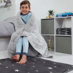 Dreamscene Star Print Rug - Charcoal -Sienna Store drfestr rug felt kids star charcoal ss4 1 1