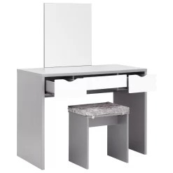 Elizabeth Dressing Table Set - Grey/White -Sienna Store elidrsgry elizabeth dresser grey white sep20 co 02
