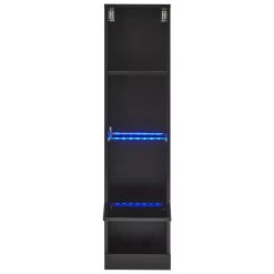Galicia Wall Mounted Tall Shelf Unit With LED Lights - Black -Sienna Store galtsublk galicia tall shelf unit led black mar20 co 04