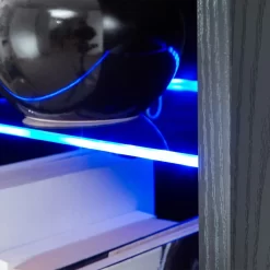 Galicia Wall Mounted Tall Shelf Unit With LED Lights - Black -Sienna Store galtsublk galicia tall shelf unit led black mar20 dtl 05