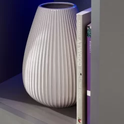 Galicia Wall Mounted Tall Shelf Unit With LED Lights - Grey -Sienna Store galtsugry galicia tall shelf unit led grey mar20 dtl 05