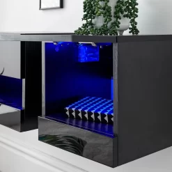 Galicia Pair Of Wall Hanging Bedside Tables - Black -Sienna Store galwhbgbg galicia bedside pair black jul21 dtl 04