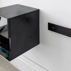 Galicia Pair Of Wall Hanging Bedside Tables - Black -Sienna Store galwhbgbg galicia bedside pair black jul21 dtl 05