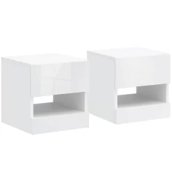 Galicia Pair Of Wall Hanging Bedside Tables - White -Sienna Store galwhbwwg galicia bedside pair white jul21 co 01 mod