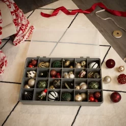 Wham Large Christmas Bauble Storage Box 24 Compartments - Clear 5 Wham Large Christmas Bauble Storage Box 24 Compartments - Clear -Sienna Store ha000668 3s