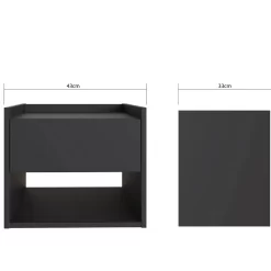 Harmony Pair Of Wall Mounted Bedside Tables - Anthracite -Sienna Store harwmbant harmony wall mounted bedside dim 09 21