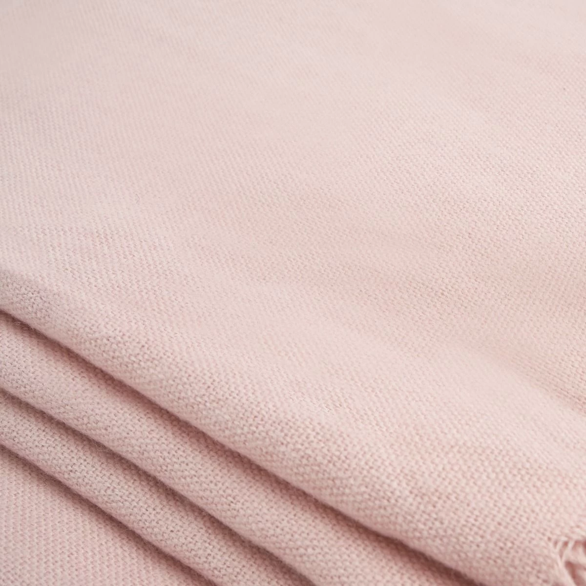 Highams 2 Pack Acrylic Throw, Plain/Chevron - Blush Pink 6 Highams 2 Pack Acrylic Throw, Plain/Chevron - Blush Pink - Image 6