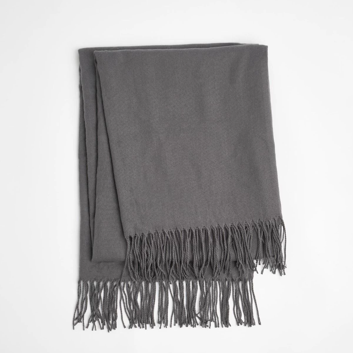 Highams Acrylic Plain Fleece Throw, Charcoal - 150 X 200cm 2 Highams Acrylic Plain Fleece Throw, Charcoal - 150 X 200cm - Image 2