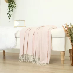 Highams Acrylic Stripe Chevron Fleece Throw, Blush - 150 X 200cm 12 Highams Acrylic Stripe Chevron Fleece Throw, Blush - 150 X 200cm -Sienna Store hbacstrbl 6s