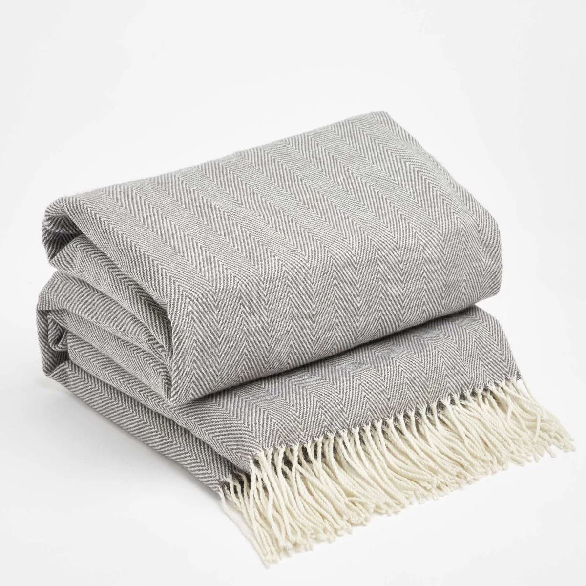 Highams Acrylic Stripe Chevron Fleece Throw, Charcoal - 150 X 200cm 2 Highams Acrylic Stripe Chevron Fleece Throw, Charcoal - 150 X 200cm - Image 2