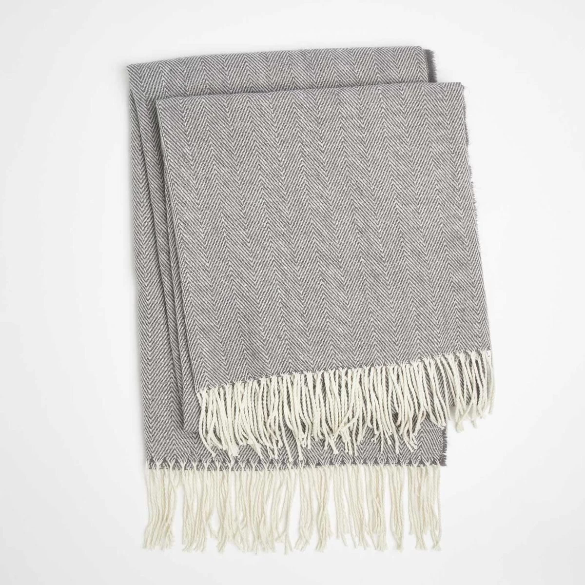 Highams Acrylic Stripe Chevron Fleece Throw, Charcoal - 150 X 200cm 1 Highams Acrylic Stripe Chevron Fleece Throw, Charcoal - 150 X 200cm