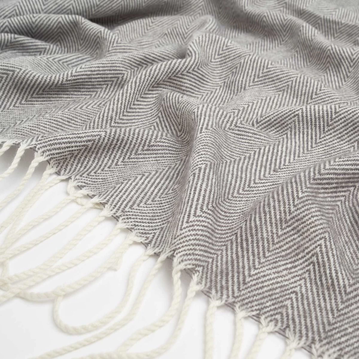 Highams Acrylic Stripe Chevron Fleece Throw, Charcoal - 150 X 200cm 4 Highams Acrylic Stripe Chevron Fleece Throw, Charcoal - 150 X 200cm - Image 4