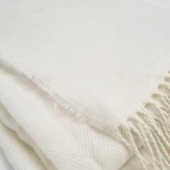 Highams 2 Pack Acrylic Throw, Plain/Chevron - Cream -Sienna Store hbacstrcr 3s 1