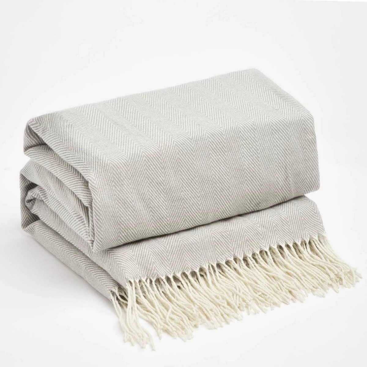 Highams Acrylic Stripe Chevron Fleece Throw, Silver - 150 X 200cm 2 Highams Acrylic Stripe Chevron Fleece Throw, Silver - 150 X 200cm - Image 2