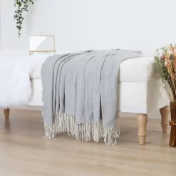 Highams Acrylic Stripe Chevron Fleece Throw, Silver - 150 X 200cm 12 Highams Acrylic Stripe Chevron Fleece Throw, Silver - 150 X 200cm -Sienna Store hbacstrsi 6s