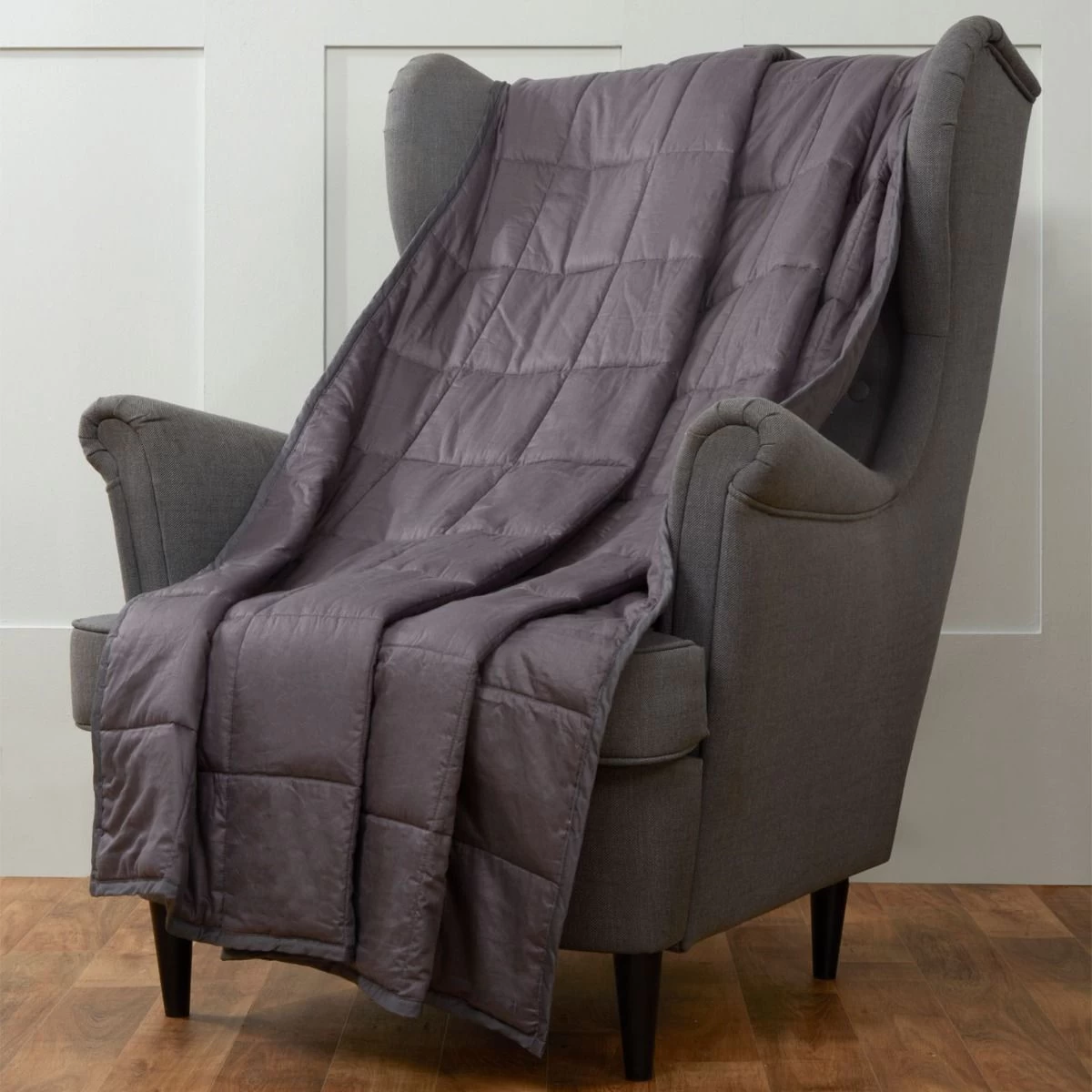 Highams Cotton Weighted Blanket - Grey 4 Highams Cotton Weighted Blanket - Grey - Image 4